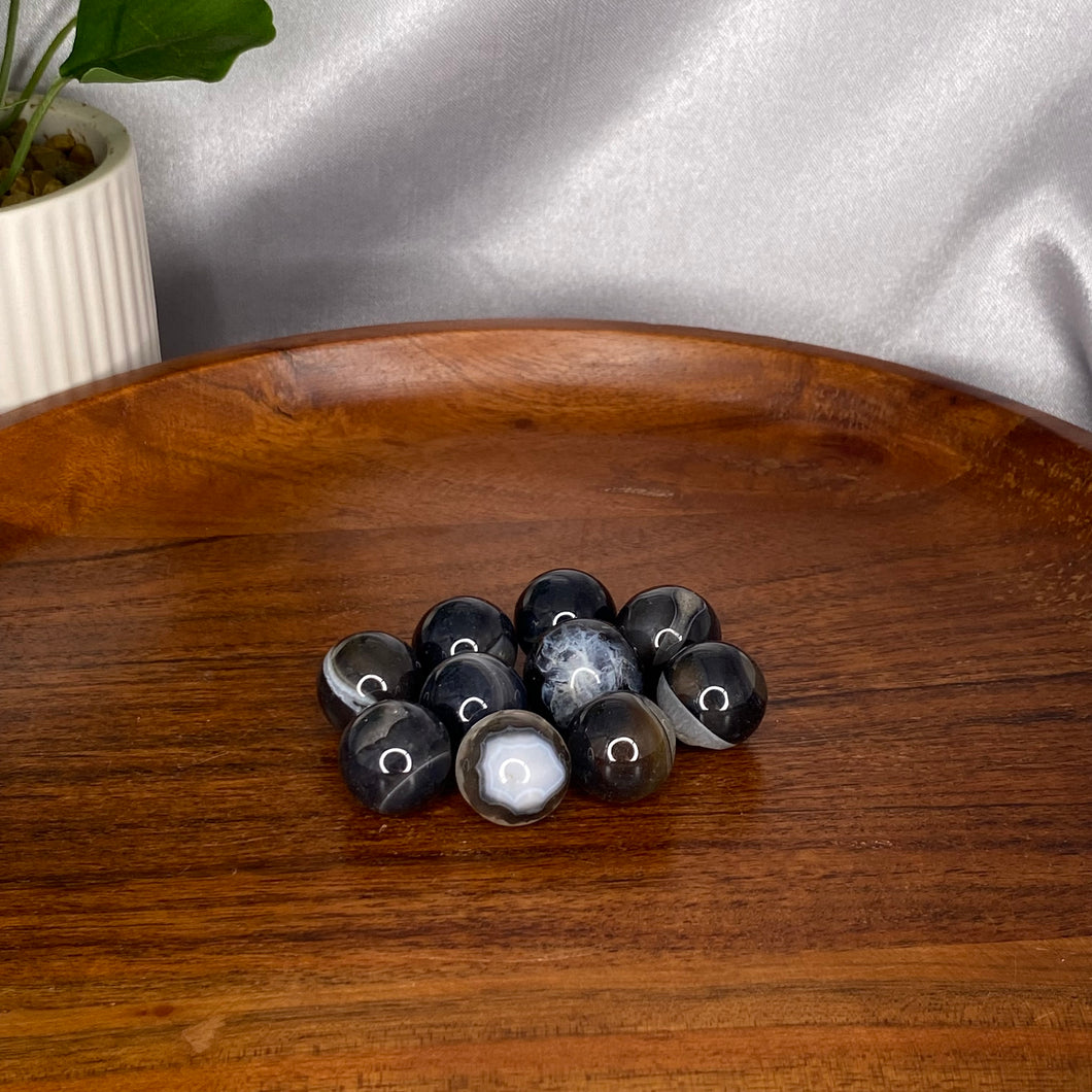 Black Agate Mini Spheres