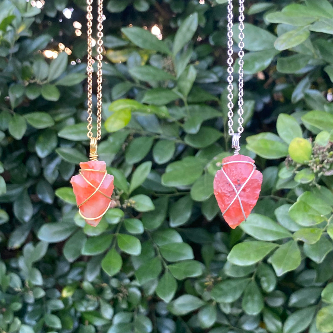 Carnelian Arrowhead Necklaces