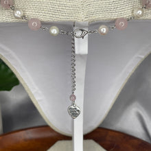 Load image into Gallery viewer, Rose Quartz &amp; Freshwater Pearl Necklace
