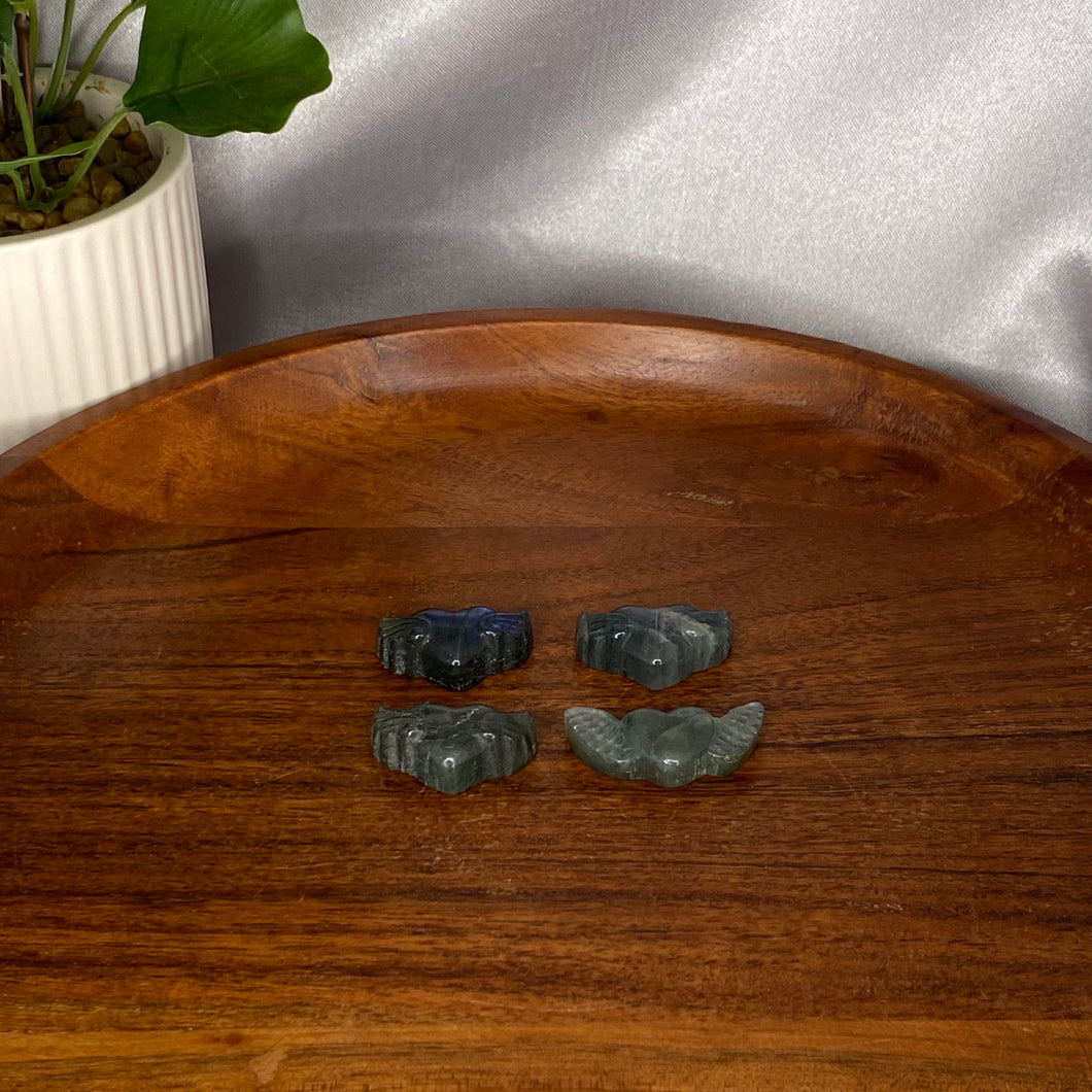 Labradorite Mini Heart with Wings