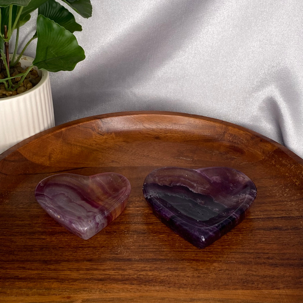 Fluorite Heart Bowls