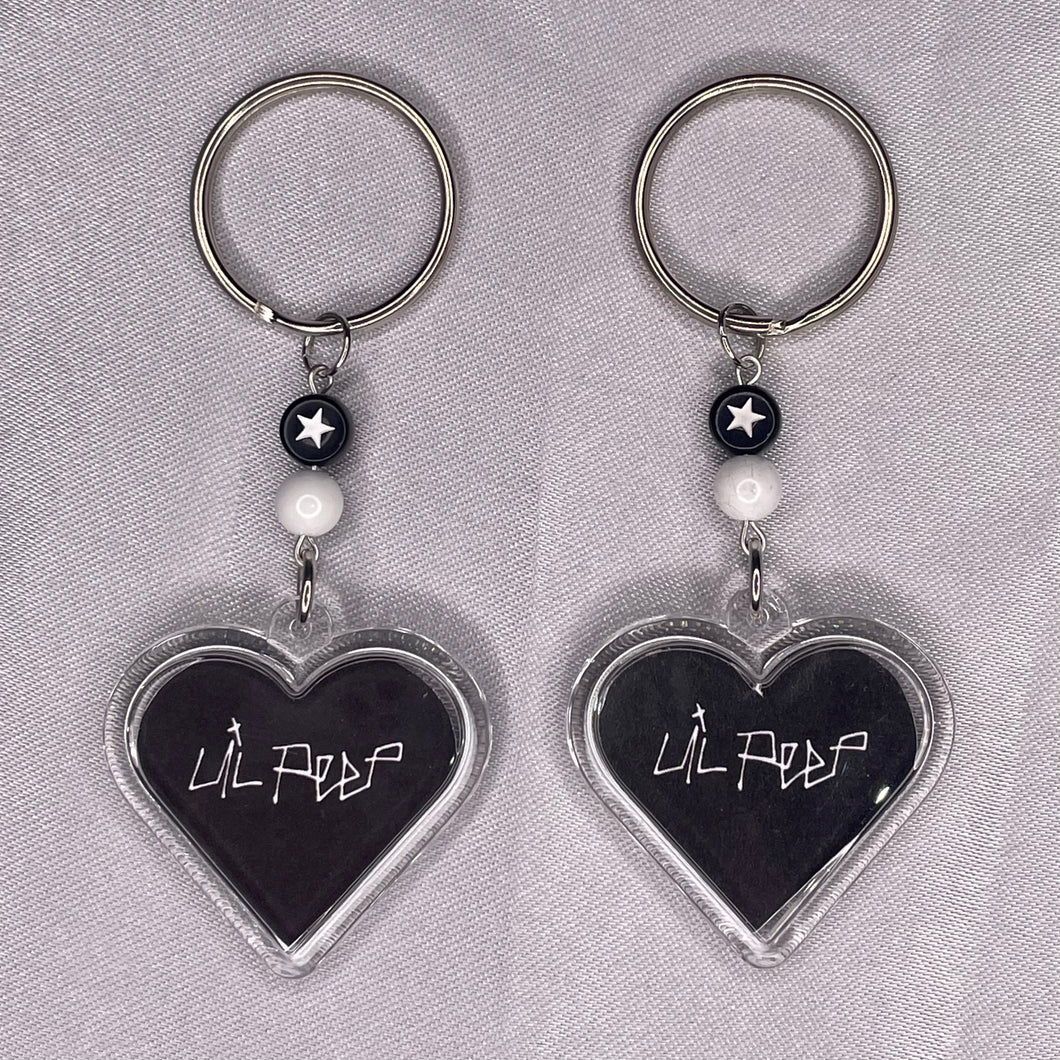 Lil Peep Heart Keyrings