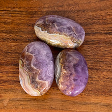 Load image into Gallery viewer, Mexican Lace Agate Amethyst Palm Stones
