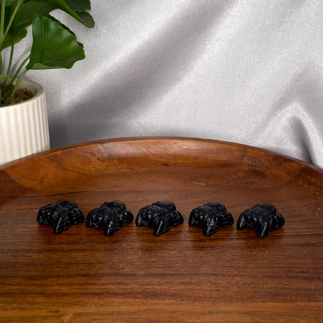 Black Obsidian Mini Spiders