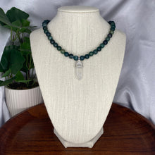 Load image into Gallery viewer, Moss Agate &amp; Clear Quartz Necklace
