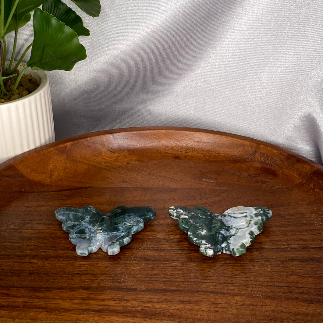 Moss Agate Butterflies