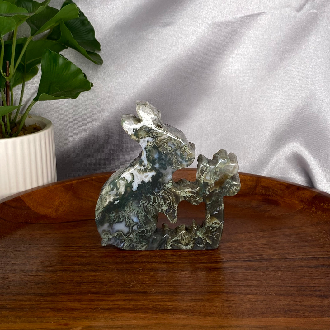 Moss Agate Rabbit