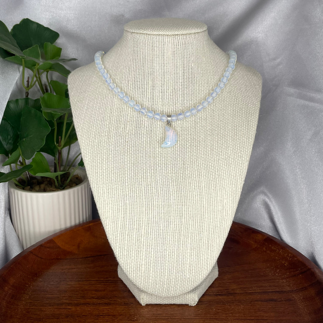 Opalite (Manmade) Moon Necklace