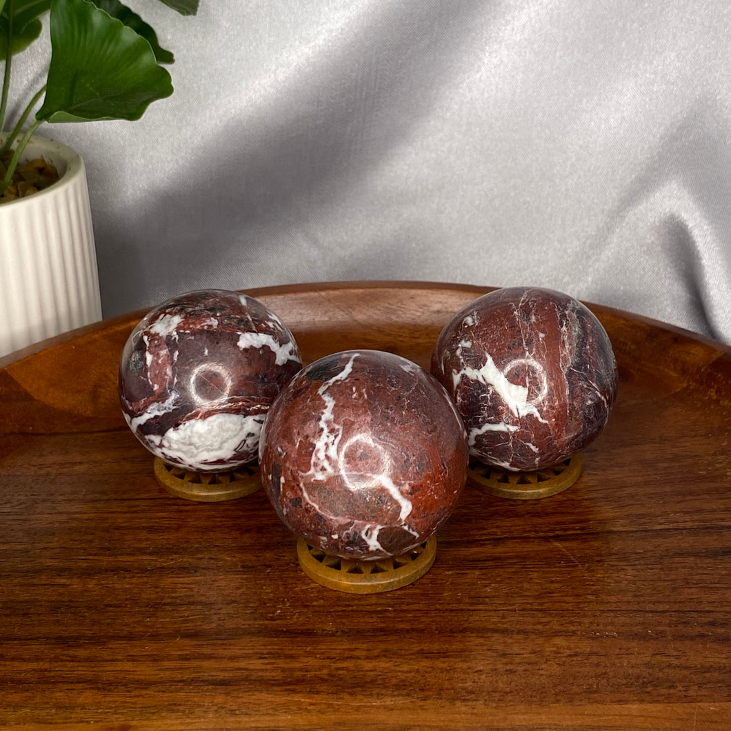 Small Red Onyx Spheres