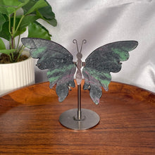 Load image into Gallery viewer, Ruby Zoisite Butterfly Wings on Stand
