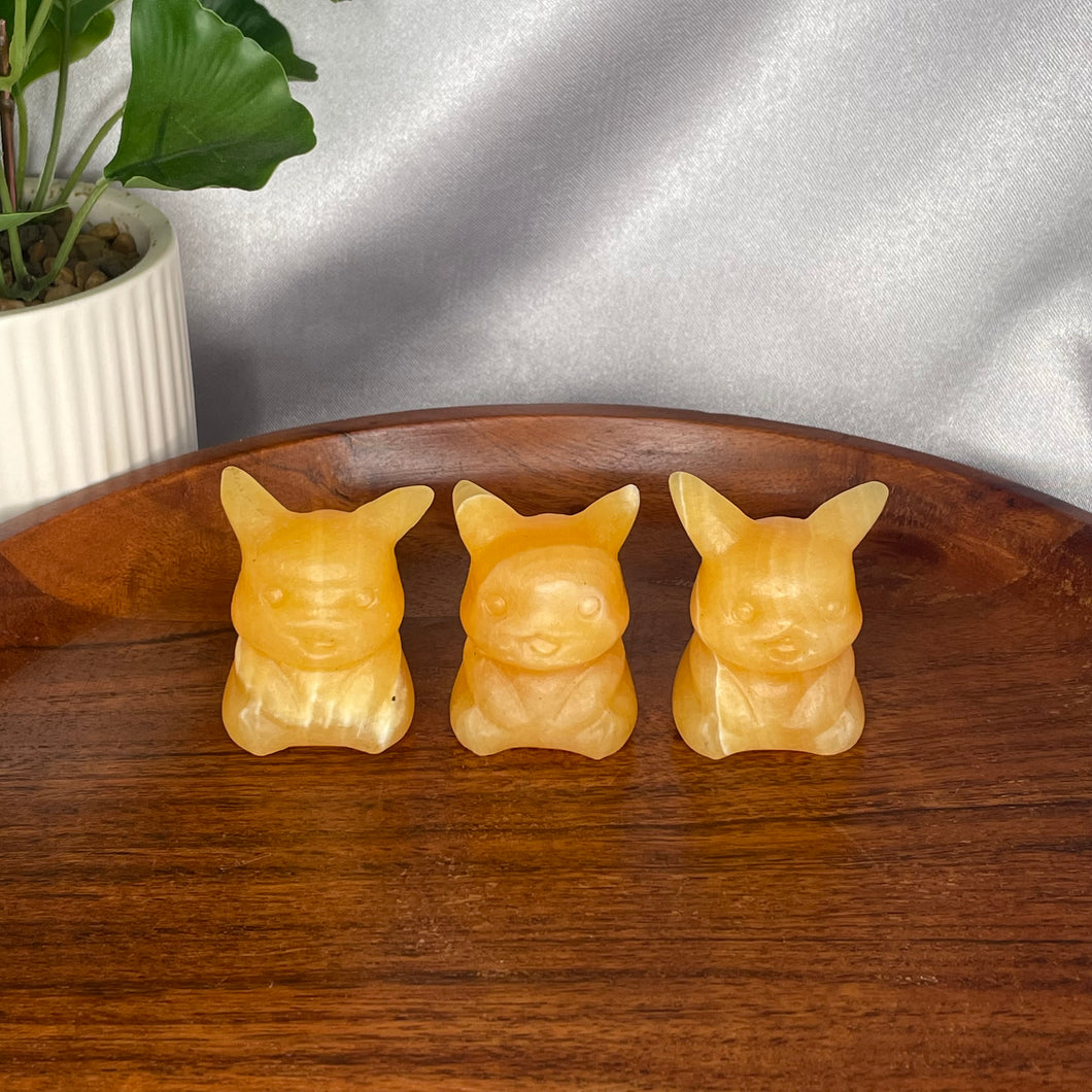 Orange Calcite Small Pikachu