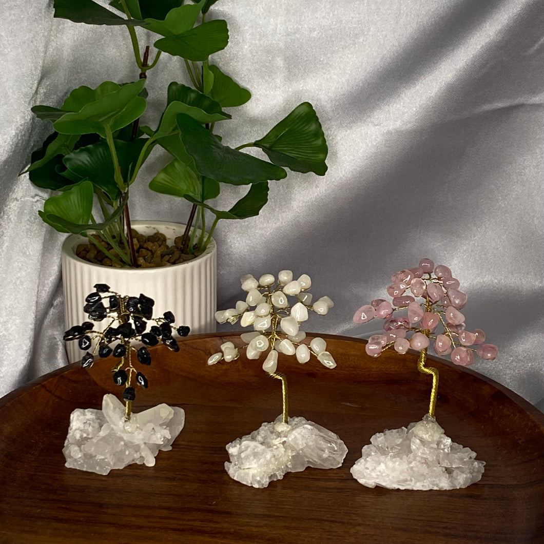 Mini Trees on Clear Quartz Cluster